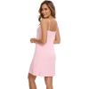 imageWiWi Slip Dress for Women Sleeveless Nightgowns Sexy Chemise Nightgown Full Slips Babydoll Viscose from Bamboo SXXLApink