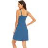 imageWiWi Slip Dress for Women Sleeveless Nightgowns Sexy Chemise Nightgown Full Slips Babydoll Viscose from Bamboo SXXLAprussian Blue