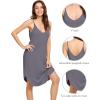 imageWiWi Slip Dress for Women Sleeveless Nightgowns Sexy Chemise Nightgown Full Slips Babydoll Viscose from Bamboo SXXLBdark Grey