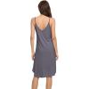 imageWiWi Slip Dress for Women Sleeveless Nightgowns Sexy Chemise Nightgown Full Slips Babydoll Viscose from Bamboo SXXLBdark Grey