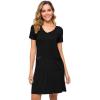 imageWiWi Soft Nightgown for Women Short Sleeve Sleep Shirts Plus Size Ladies Sleepwear Pajamas S4XBlack