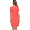 imageWiWi Soft Nightgown for Women Short Sleeve Sleep Shirts Plus Size Ladies Sleepwear Pajamas S4XCoral