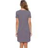 imageWiWi Soft Nightgown for Women Short Sleeve Sleep Shirts Plus Size Ladies Sleepwear Pajamas S4XDark Grey