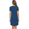 imageWiWi Soft Nightgown for Women Short Sleeve Sleep Shirts Plus Size Ladies Sleepwear Pajamas S4XInk Blue