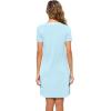 imageWiWi Soft Nightgown for Women Short Sleeve Sleep Shirts Plus Size Ladies Sleepwear Pajamas S4XPale Blue