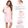 imageWiWi Soft Nightgown for Women Short Sleeve Sleep Shirts Plus Size Ladies Sleepwear Pajamas S4XPink