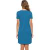 imageWiWi Soft Nightgown for Women Short Sleeve Sleep Shirts Plus Size Ladies Sleepwear Pajamas S4XTeal Blue