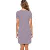 imageWiWi Soft Nightgown for Women Short Sleeve Sleep Shirts Plus Size Ladies Sleepwear Pajamas S4XViolet