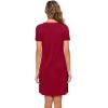 imageWiWi Soft Nightgown for Women Short Sleeve Sleep Shirts Plus Size Ladies Sleepwear Pajamas S4XWine