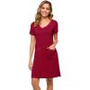 imageWiWi Soft Nightgown for Women Short Sleeve Sleep Shirts Plus Size Ladies Sleepwear Pajamas S4XWine
