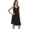 imageWiWi Tank Nightgown for Women Soft Comfy Sleeveless Sleep Gowns Viscose from Bamboo Pajama Sleepwear SXXLAblack