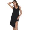 imageWiWi Tank Nightgown for Women Soft Comfy Sleeveless Sleep Gowns Viscose from Bamboo Pajama Sleepwear SXXLAblack