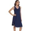 imageWiWi Tank Nightgown for Women Soft Comfy Sleeveless Sleep Gowns Viscose from Bamboo Pajama Sleepwear SXXLAnavy