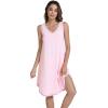 imageWiWi Tank Nightgown for Women Soft Comfy Sleeveless Sleep Gowns Viscose from Bamboo Pajama Sleepwear SXXLApink