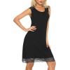 imageWiWi Tank Nightgown for Women Soft Comfy Sleeveless Sleep Gowns Viscose from Bamboo Pajama Sleepwear SXXLBblack