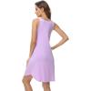 imageWiWi Tank Nightgown for Women Soft Comfy Sleeveless Sleep Gowns Viscose from Bamboo Pajama Sleepwear SXXLClight Purple