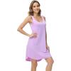 imageWiWi Tank Nightgown for Women Soft Comfy Sleeveless Sleep Gowns Viscose from Bamboo Pajama Sleepwear SXXLClight Purple