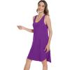 imageWiWi Tank Nightgown for Women Soft Comfy Sleeveless Sleep Gowns Viscose from Bamboo Pajama Sleepwear SXXLCpurple