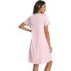 imageWiWi Viscose from Bamboo Nightgowns for Women Short Sleeve Night Shirts Pleated Sleep Shirt Plus Size Nightshirt S3XApink