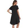 imageWiWi Viscose from Bamboo Nightgowns for Women Short Sleeve Pajama Dress Vneck Summer Night Shirts SXXLBlack