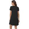 imageWiWi Viscose from Bamboo Nightgowns for Women Soft Short Sleeve Loose Comfy Sleep Shirts SXXLBlack