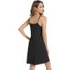 imageWiWi Viscose from Bamboo Nightgowns for Women Spaghetti Strap Sleep Dress Sexy Chemises Nightshirt SXXLBlack