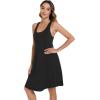 imageWiWi Viscose from Bamboo Nightgowns for Women Summer Tank Pajama Gowns Sleeveless Sleep Shirts SXXLBlack