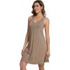 imageWiWi Viscose from Bamboo Nightgowns for Women Summer Tank Pajama Gowns Sleeveless Sleep Shirts SXXLCamel