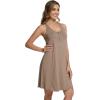 imageWiWi Viscose from Bamboo Nightgowns for Women Summer Tank Pajama Gowns Sleeveless Sleep Shirts SXXLCamel