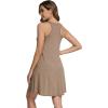 imageWiWi Viscose from Bamboo Nightgowns for Women Summer Tank Pajama Gowns Sleeveless Sleep Shirts SXXLCamel