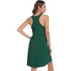 imageWiWi Viscose from Bamboo Nightgowns for Women Summer Tank Pajama Gowns Sleeveless Sleep Shirts SXXLFence Green