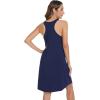 imageWiWi Viscose from Bamboo Nightgowns for Women Summer Tank Pajama Gowns Sleeveless Sleep Shirts SXXLNavy