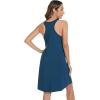 imageWiWi Viscose from Bamboo Nightgowns for Women Summer Tank Pajama Gowns Sleeveless Sleep Shirts SXXLPeacock Blue