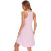 imageWiWi Viscose from Bamboo Nightgowns for Women Summer Tank Pajama Gowns Sleeveless Sleep Shirts SXXLPink
