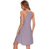 imageWiWi Viscose from Bamboo Nightgowns for Women Summer Tank Pajama Gowns Sleeveless Sleep Shirts SXXLViolet