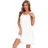 imageWiWi Viscose from Bamboo Nightgowns for Women Summer Tank Pajama Gowns Sleeveless Sleep Shirts SXXLWhite