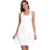 imageWiWi Viscose from Bamboo Nightgowns for Women Summer Tank Pajama Gowns Sleeveless Sleep Shirts SXXLWhite Stars