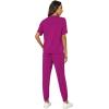 imageWiWi Viscose from Bamboo Pajamas Set for Women Short Sleeve Loungewear 2 Piece Outfit Long Pants Jogger Sets Pjs SXXLDark Reddish Purple