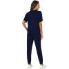 imageWiWi Viscose from Bamboo Pajamas Set for Women Short Sleeve Loungewear 2 Piece Outfit Long Pants Jogger Sets Pjs SXXLNavy