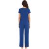 imageWiWi Viscose from Bamboo Pajamas for Women Soft Short Sleeve Pajama Set with Pants Pjs Lightweight Loungewear SXXLAblue Depth
