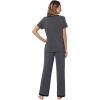 imageWiWi Viscose from Bamboo Pajamas for Women Soft Short Sleeve Pajama Set with Pants Pjs Lightweight Loungewear SXXLBcharcoal
