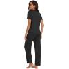 imageWiWi Viscose from Bamboo Pajamas for Women Soft Short Sleeve Pajama Set with Pants Pjs Lightweight Loungewear SXXLBcharcoal Heather