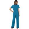imageWiWi Viscose from Bamboo Pajamas for Women Soft Short Sleeve Pajama Set with Pants Pjs Lightweight Loungewear SXXLBteal Blue