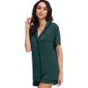 imageWiWi Viscose from Bamboo Soft Pajamas Set for Women Button Down Short Pajama Sets Plus Size Pjs Shorts Sleepwear S4XAforest Green