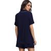 imageWiWi Viscose from Bamboo Soft Pajamas Set for Women Button Down Short Pajama Sets Plus Size Pjs Shorts Sleepwear S4XAnavy