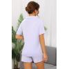 imageWiWi Viscose from Bamboo Soft Pajamas Set for Women Button Down Short Pajama Sets Plus Size Pjs Shorts Sleepwear S4XApastel Purple