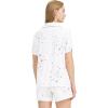 imageWiWi Viscose from Bamboo Soft Pajamas Set for Women Button Down Short Pajama Sets Plus Size Pjs Shorts Sleepwear S4XAwhite Stars