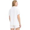 imageWiWi Viscose from Bamboo Soft Pajamas Set for Women Button Down Short Pajama Sets Plus Size Pjs Shorts Sleepwear S4XAwhiteBlack Dots