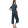 imageWiWi Viscose from Bamboo Soft Pajamas Set for Women Button Down Short Pajama Sets Plus Size Pjs Shorts Sleepwear S4XCdeep Teal