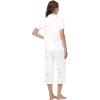 imageWiWi Viscose from Bamboo Soft Pajamas Set for Women Button Down Short Pajama Sets Plus Size Pjs Shorts Sleepwear S4XCwhite Stars